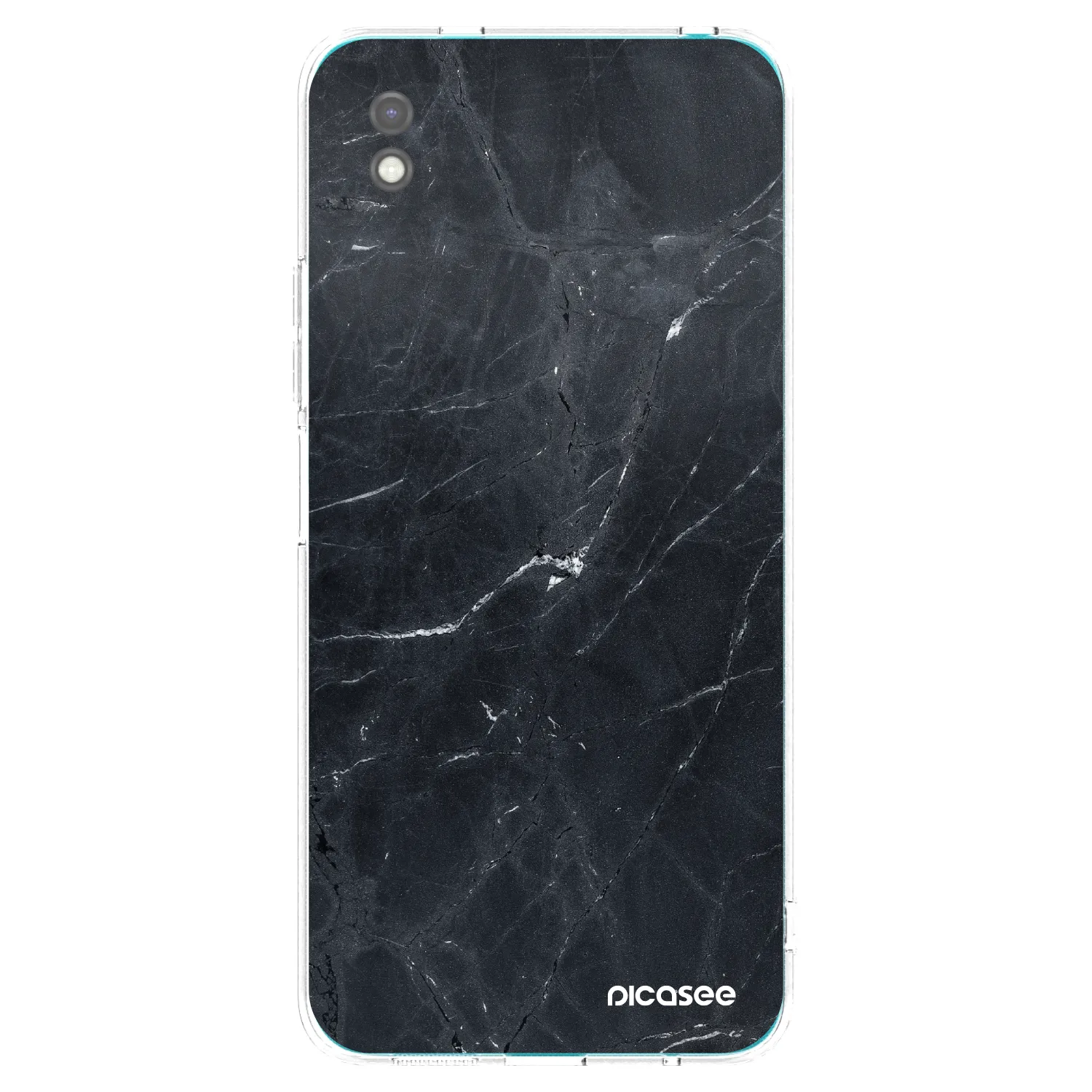 Picasee silikónový čierny obal pre Xiaomi Redmi 9A - Black marble