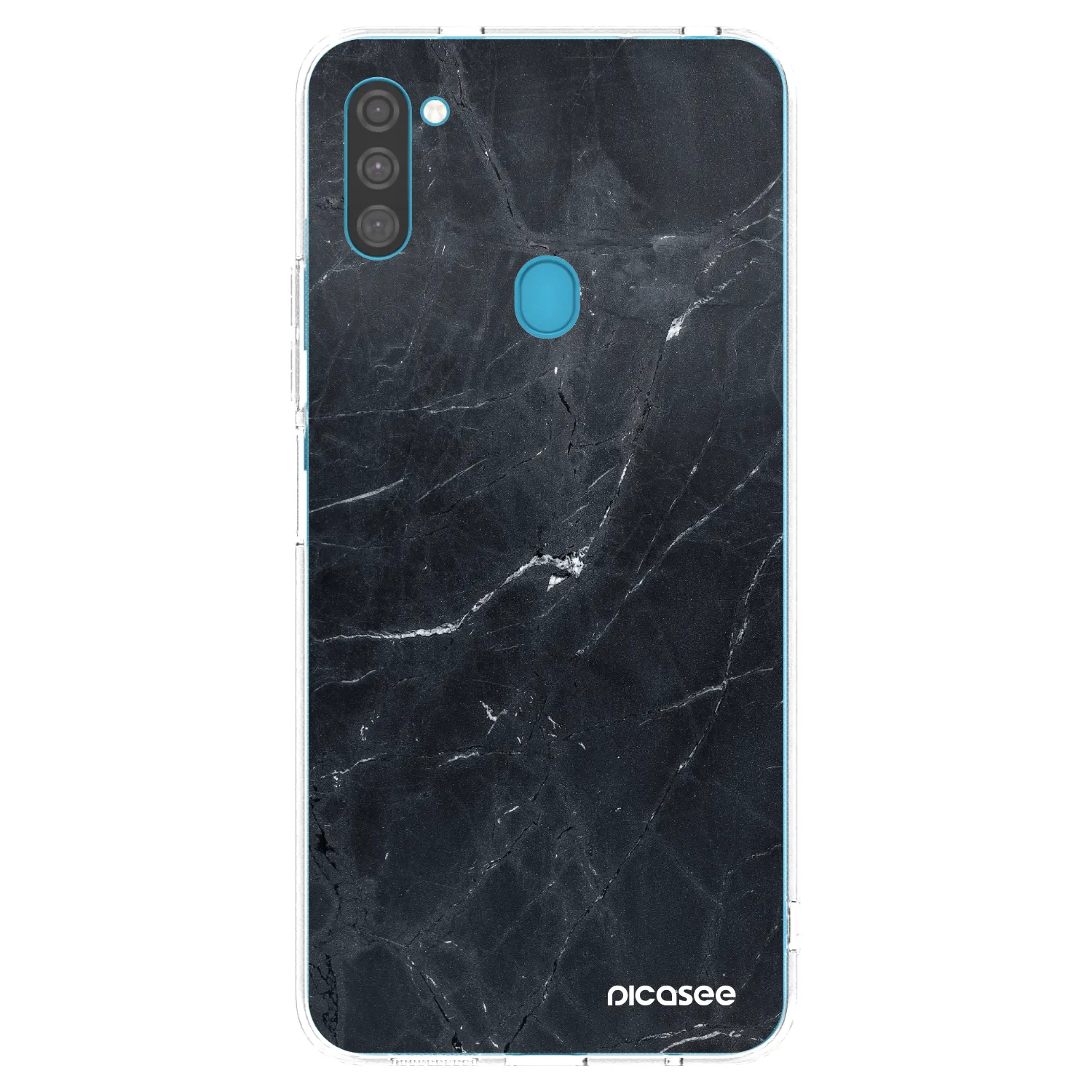 Picasee silikónový prehľadný obal pre Samsung Galaxy M11 - Black marble
