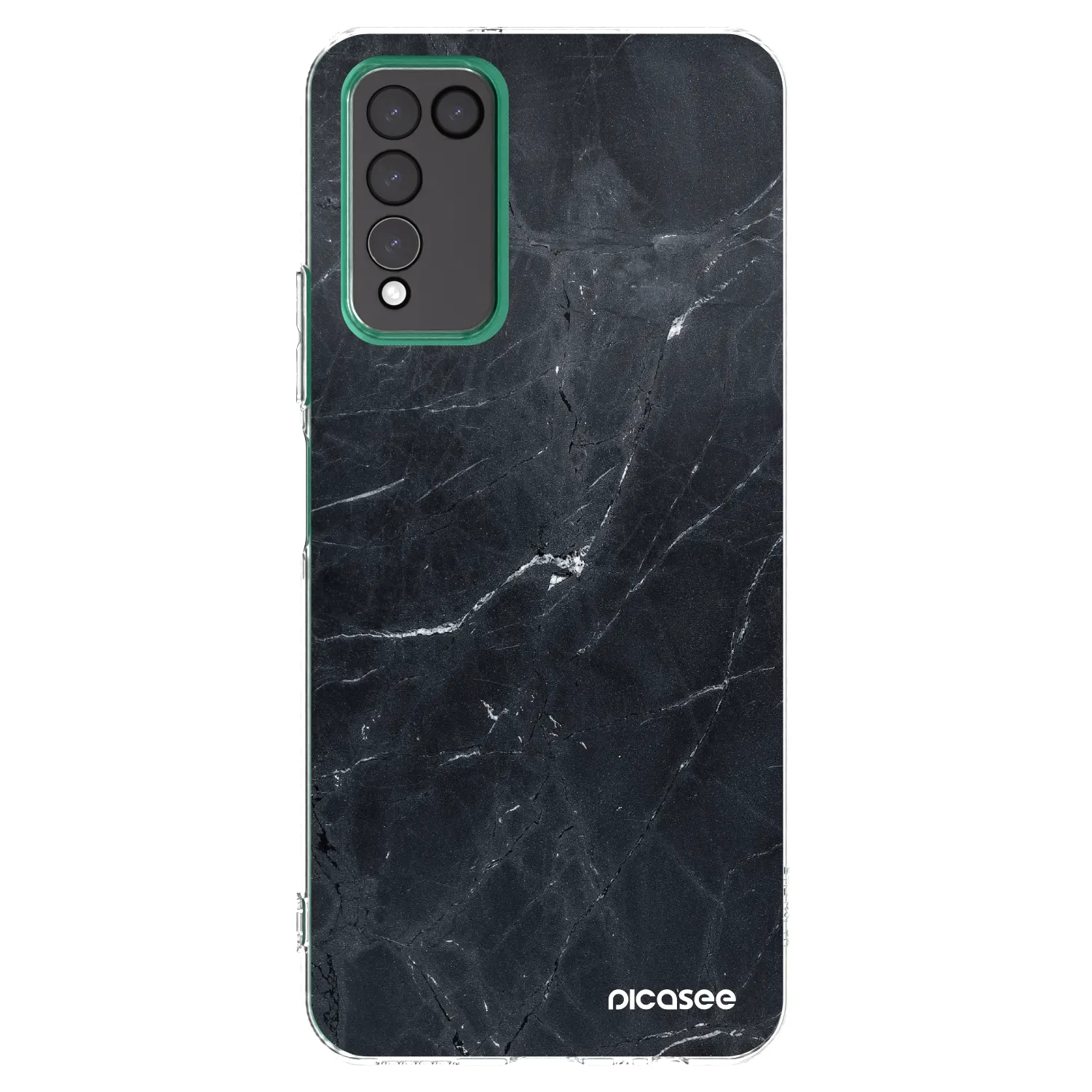 Silikónový prehľadný obal pre Honor 10X Lite - Black marble