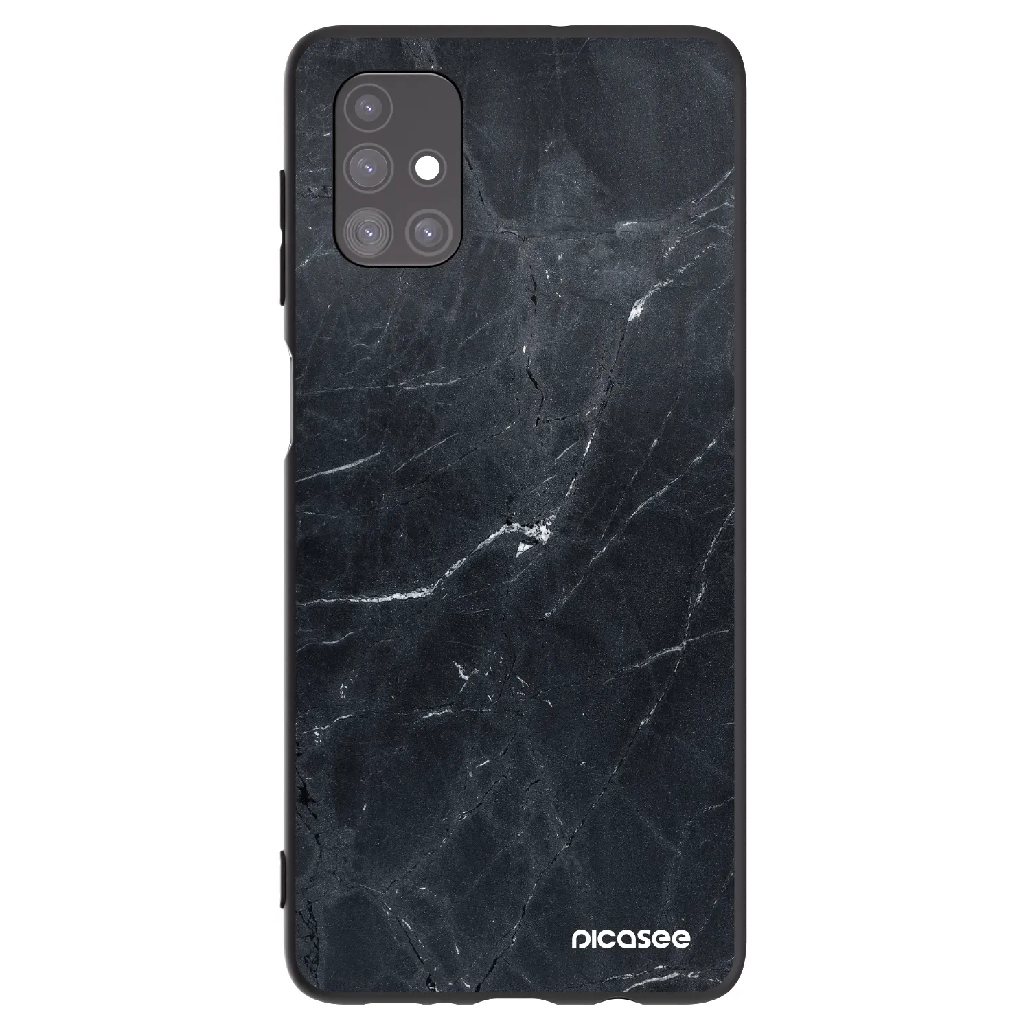 Picasee silikónový čierny obal pre Samsung Galaxy M51 M515F - Black marble