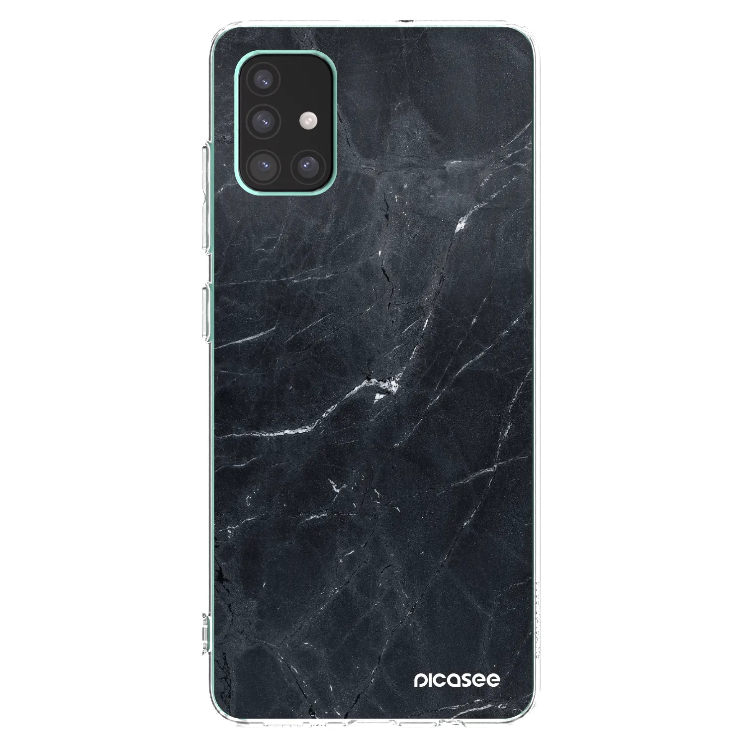 Picasee silikónový prehľadný obal pre Samsung Galaxy M51 M515F - Black marble