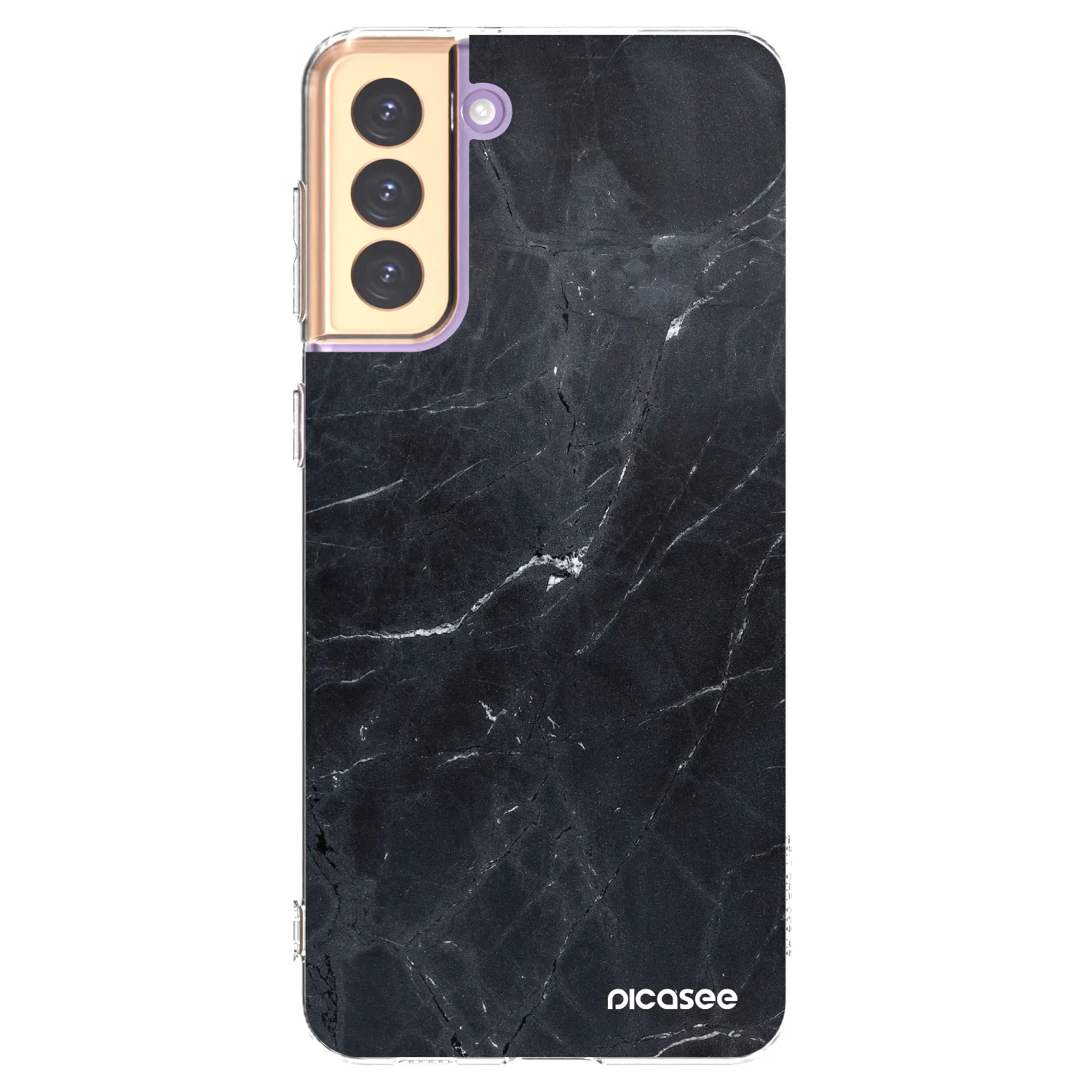 Picasee silikónový prehľadný obal pre Samsung Galaxy S21+ 5G G996F - Black marble