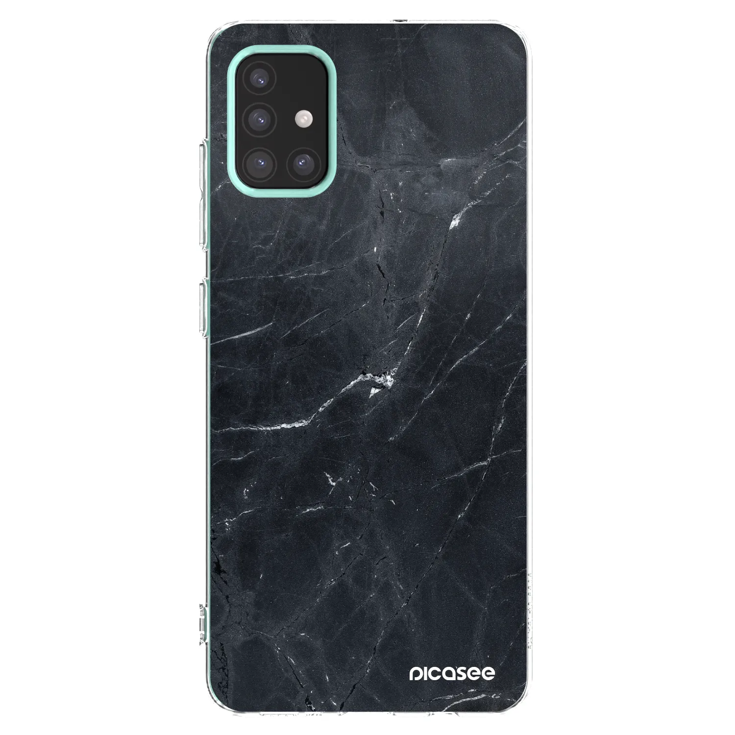 Picasee silikónový prehľadný obal pre Samsung Galaxy M31s - Black marble