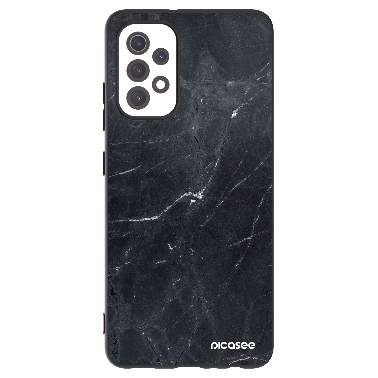 Picasee silikónový čierny obal pre Samsung Galaxy A32 5G A326B - Black marble