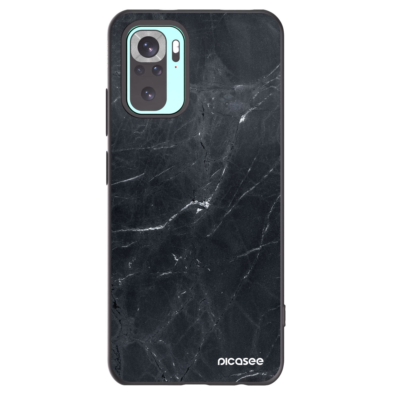 Picasee silikónový čierny obal pre Xiaomi Redmi Note 10 Pro - Black marble