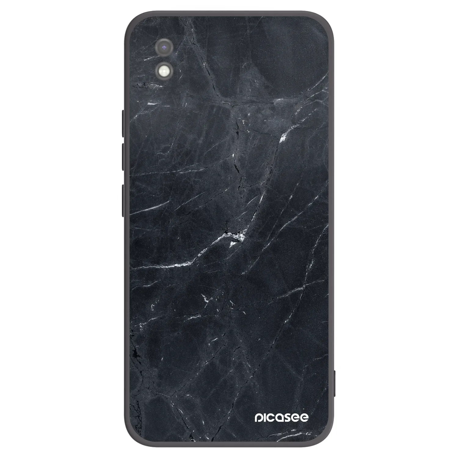 Picasee silikónový čierny obal pre Xiaomi Redmi 9AT - Black marble