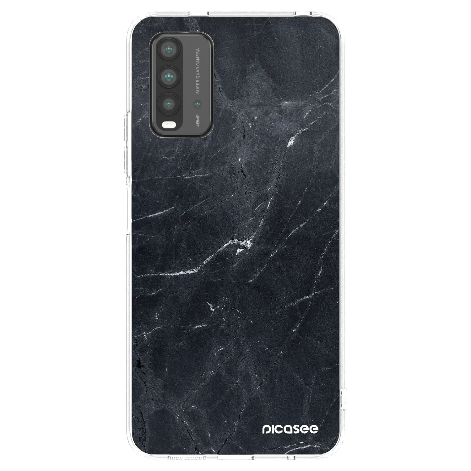 Picasee silikónový čierny obal pre Xiaomi Redmi 9T - Black marble
