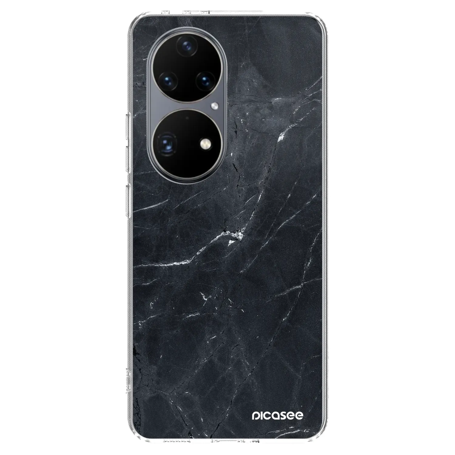 Silikónový prehľadný obal pre Huawei P50 - Black marble