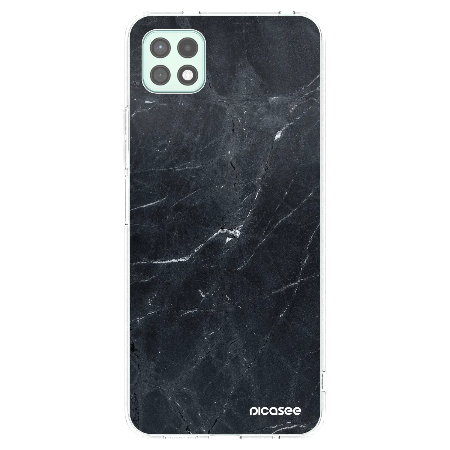 Picasee silikónový prehľadný obal pre Samsung Galaxy A22 A226B 5G - Black marble