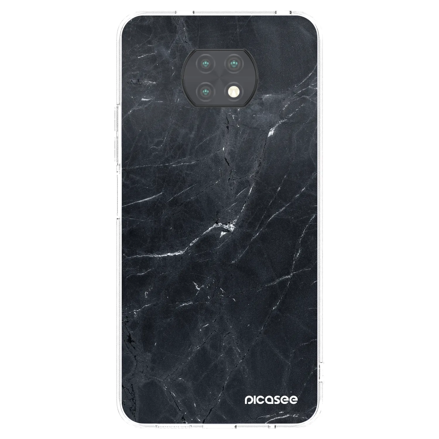 Silikónový prehľadný obal pre Xiaomi Redmi Note 9T - Black marble