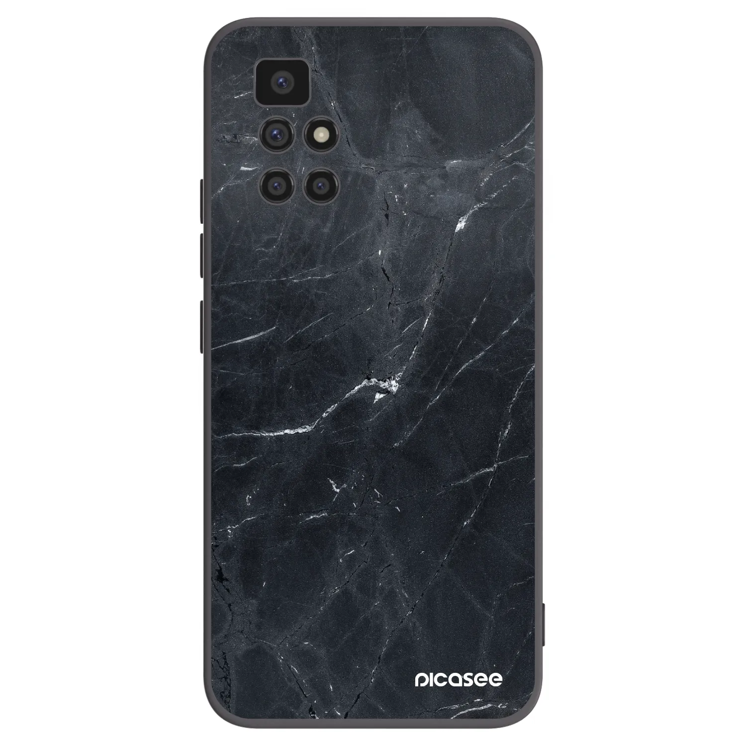 Picasee silikónový čierny obal pre Xiaomi Redmi 10 - Black marble