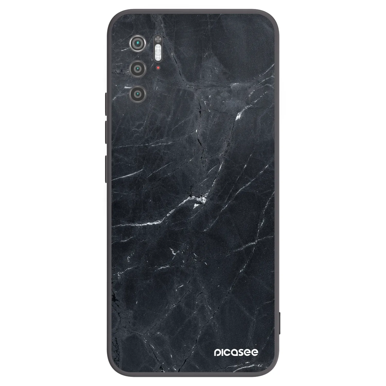 Picasee silikónový čierny obal pre Xiaomi Poco M3 Pro 5G - Black marble
