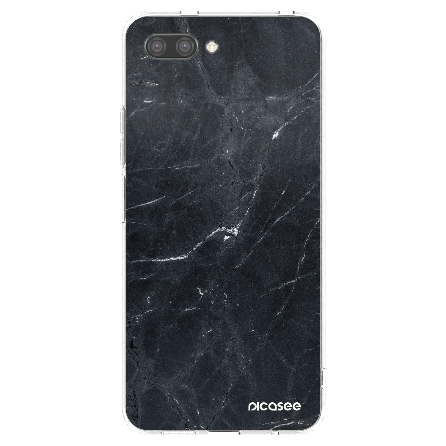 Picasee silikónový prehľadný obal pre Honor 10 - Black marble
