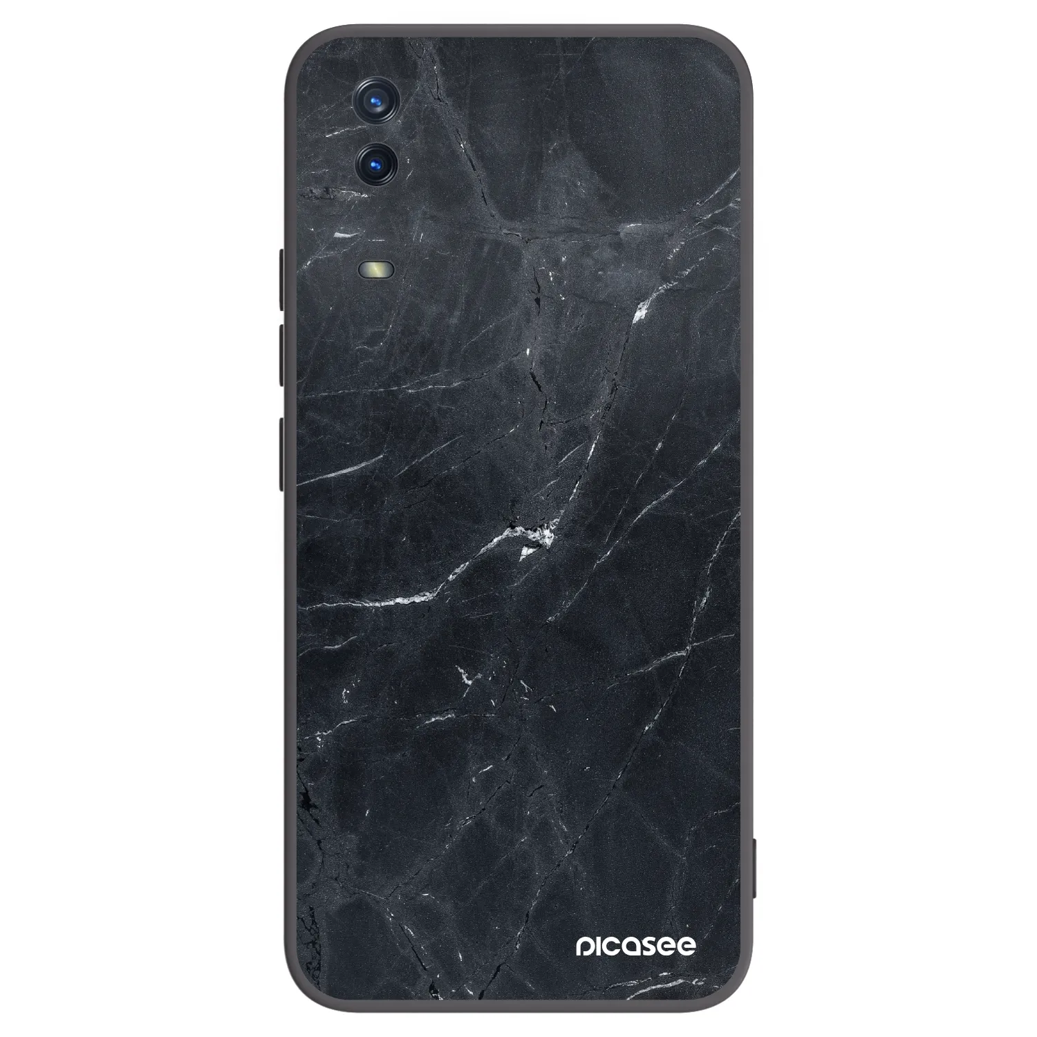 Picasee silikónový čierny obal pre Vivo Y11s - Black marble