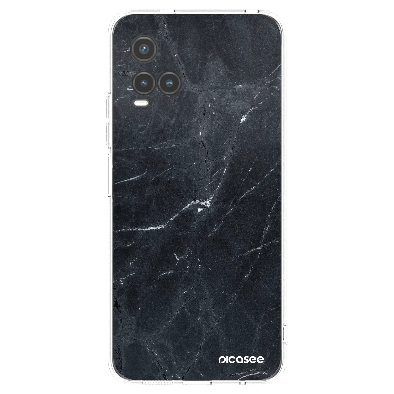 Picasee silikónový prehľadný obal pre Vivo Y33s - Black marble