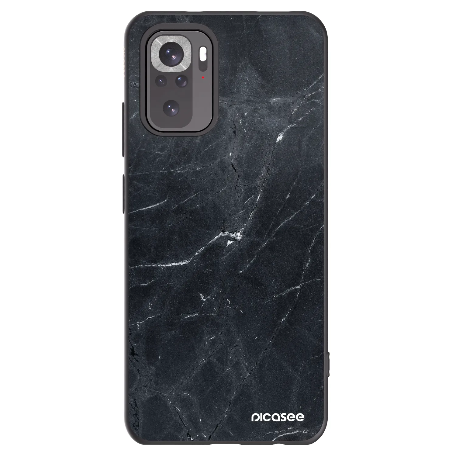 Picasee silikónový čierny obal pre Xiaomi Redmi Note 11S 4G - Black marble
