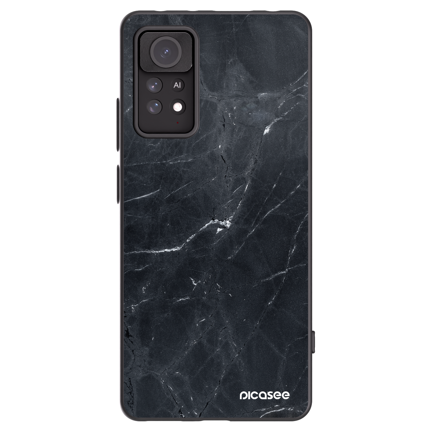 Picasee silikónový čierny obal pre Xiaomi Redmi Note 11 Pro 5G - Black marble