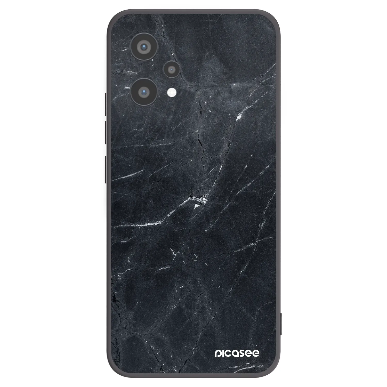 Picasee silikónový čierny obal pre Realme 9 Pro 5G - Black marble