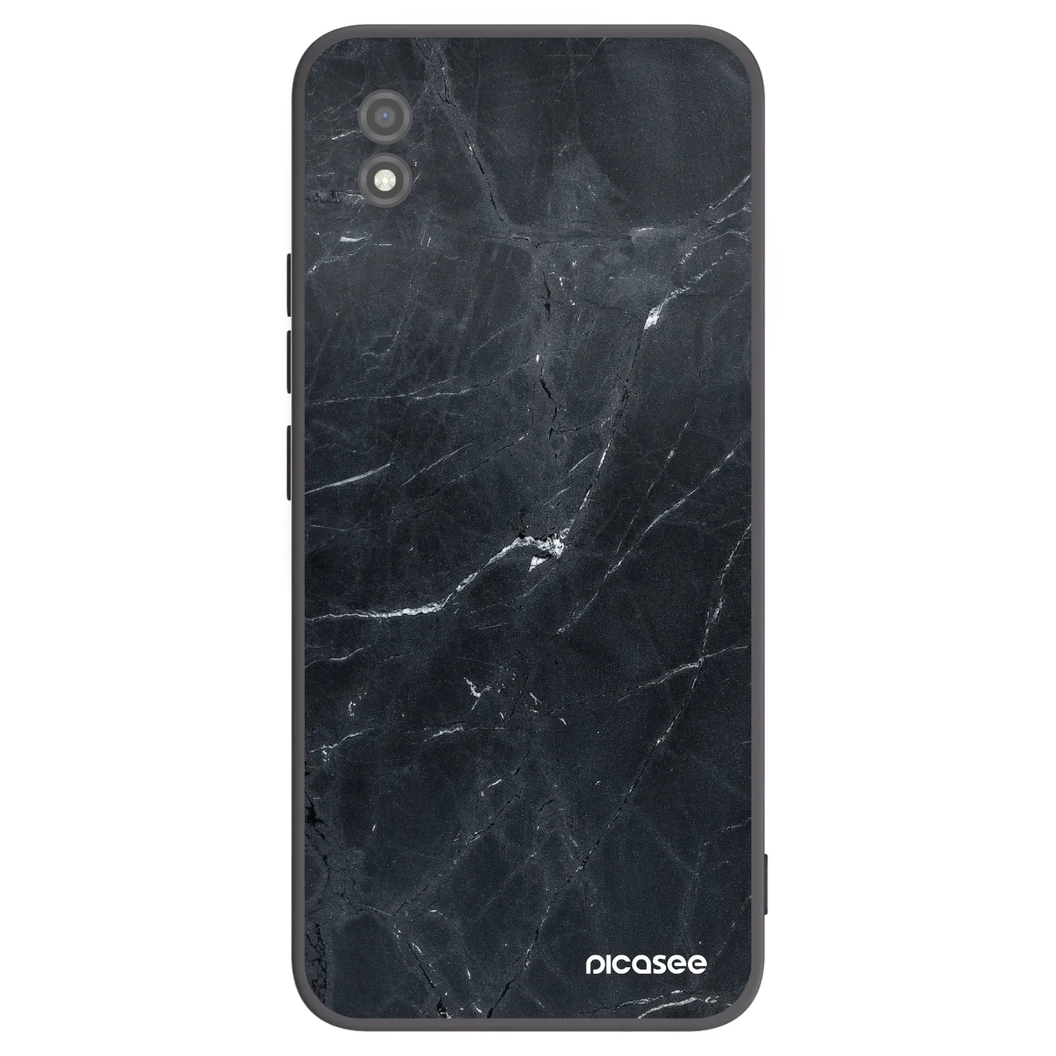 Picasee silikónový čierny obal pre Realme C11 (2021) - Black marble