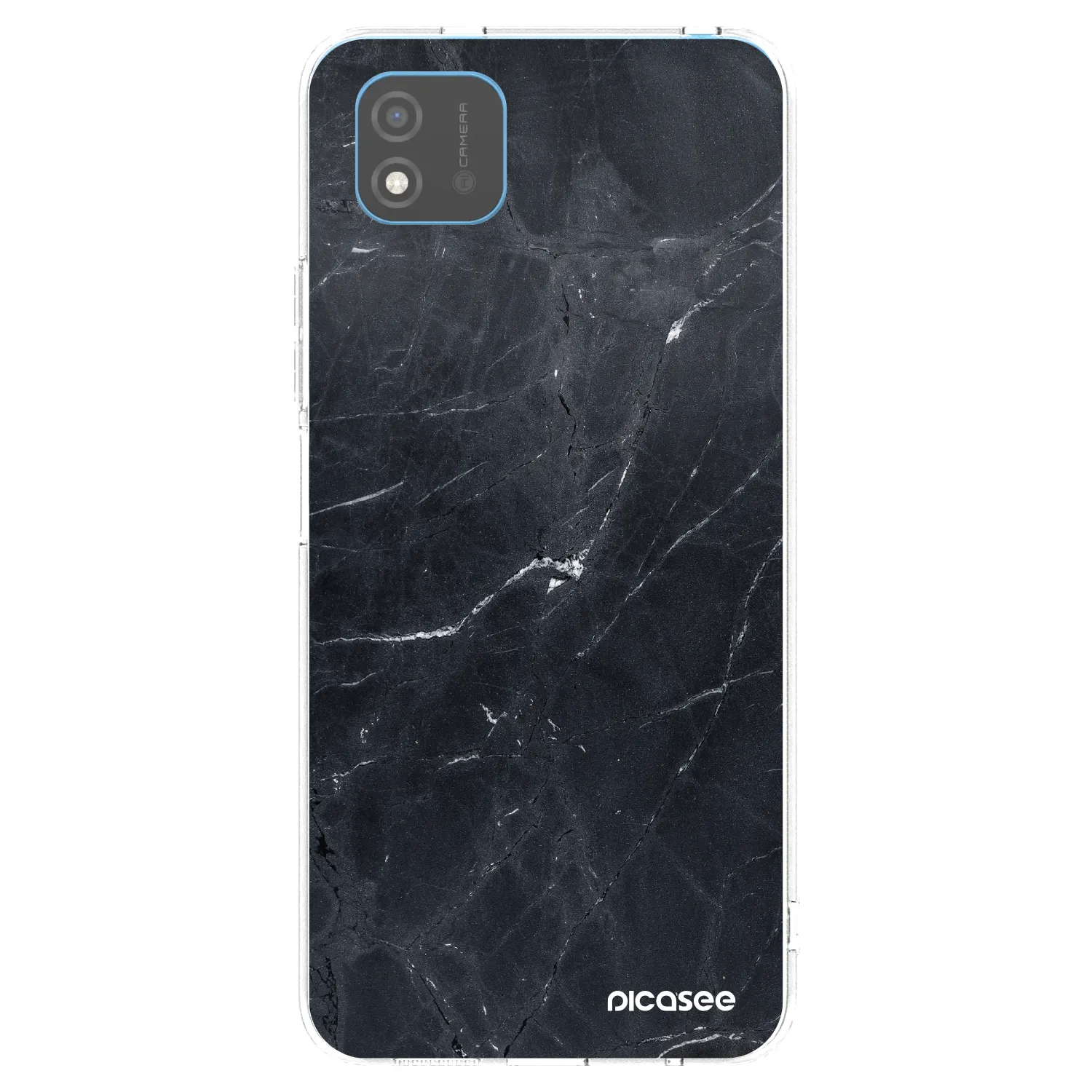 Picasee silikónový prehľadný obal pre Realme C11 (2021) - Black marble