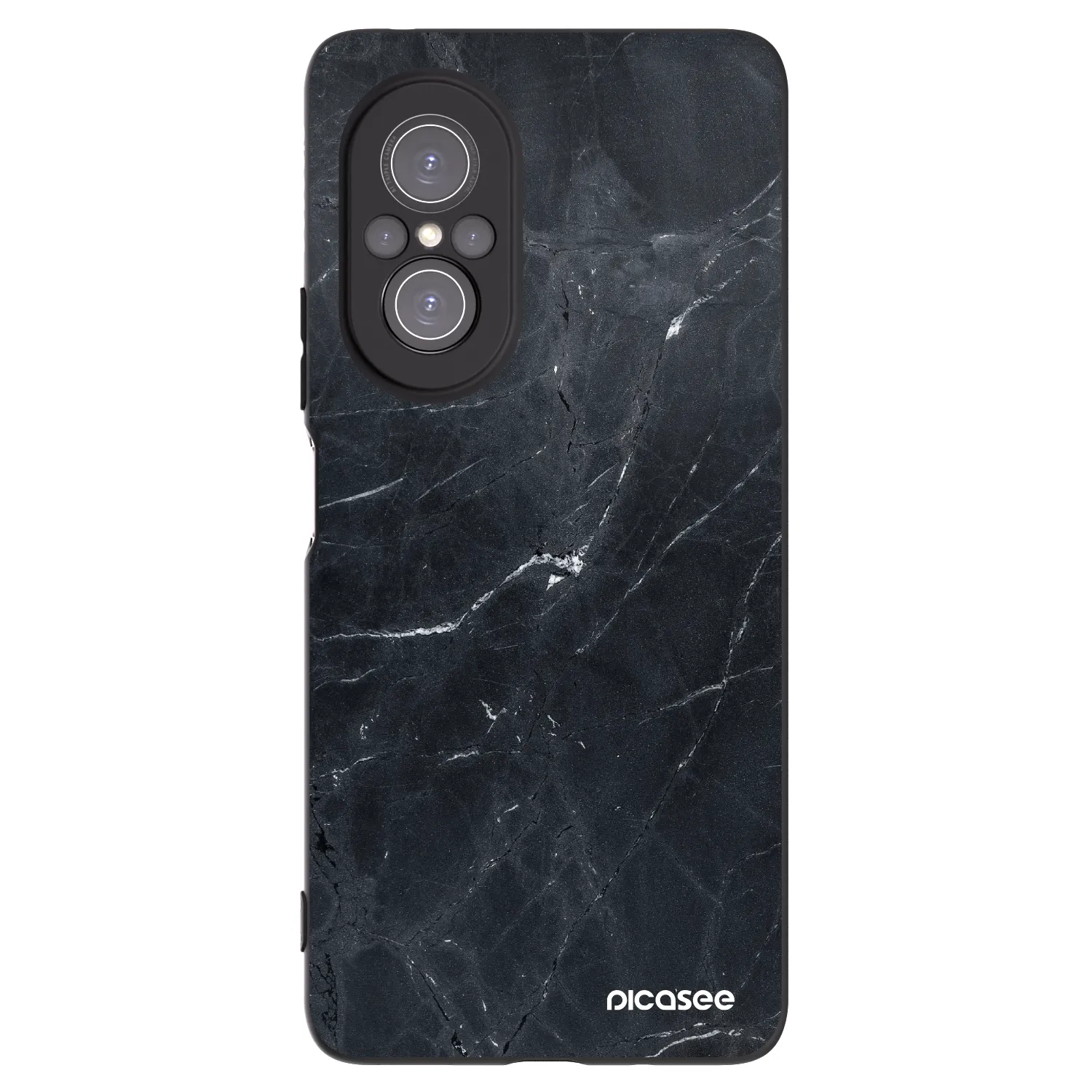 Picasee silikónový čierny obal pre Huawei Nova 9 SE - Black marble