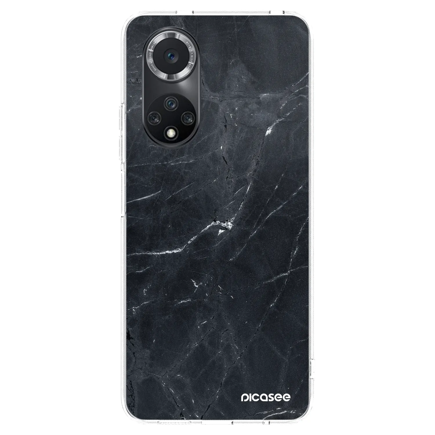 Silikónový prehľadný obal pre Huawei Nova 9 SE - Black marble