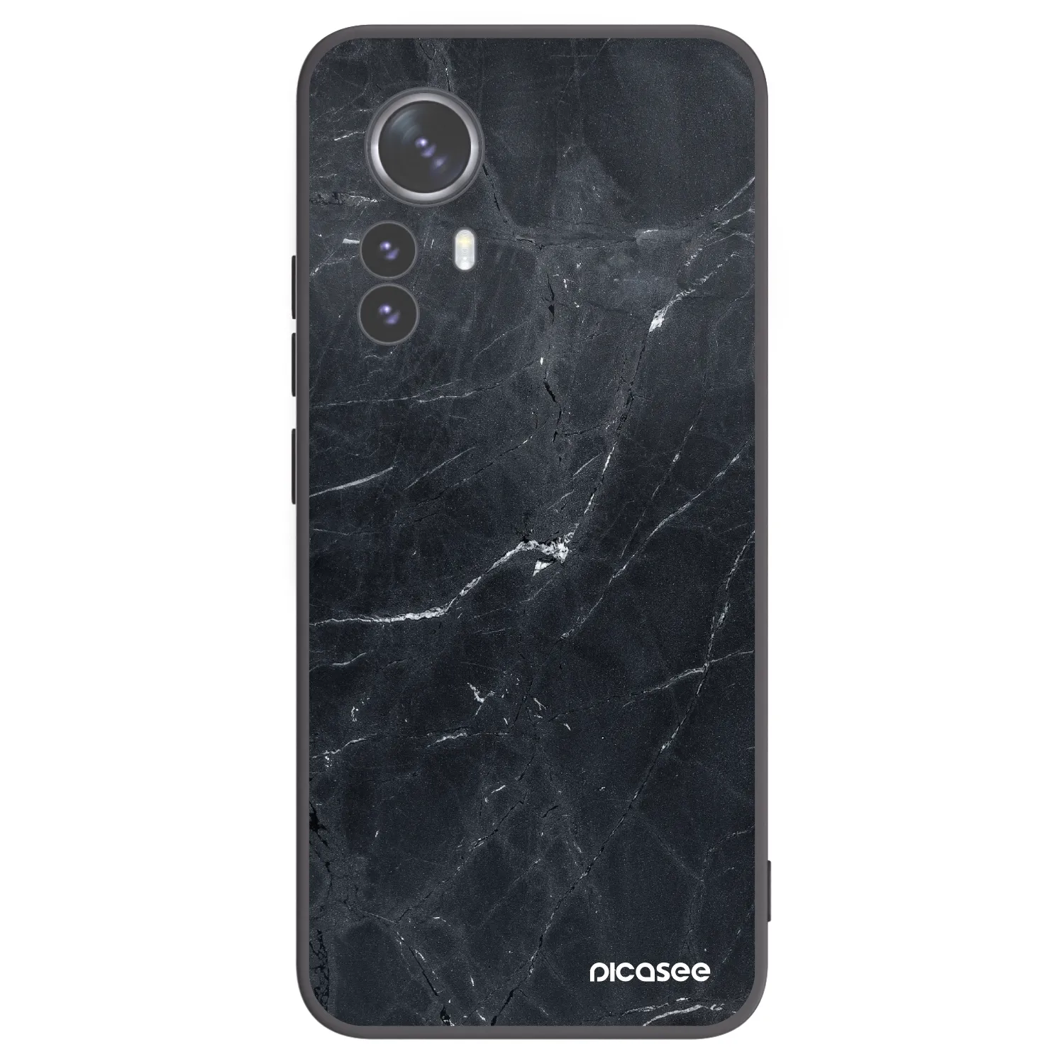 Picasee silikónový čierny obal pre Xiaomi 12 Pro - Black marble