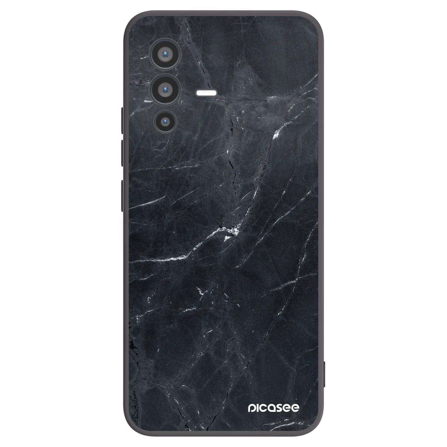 Picasee silikónový čierny obal pre Vivo V23 5G - Black marble