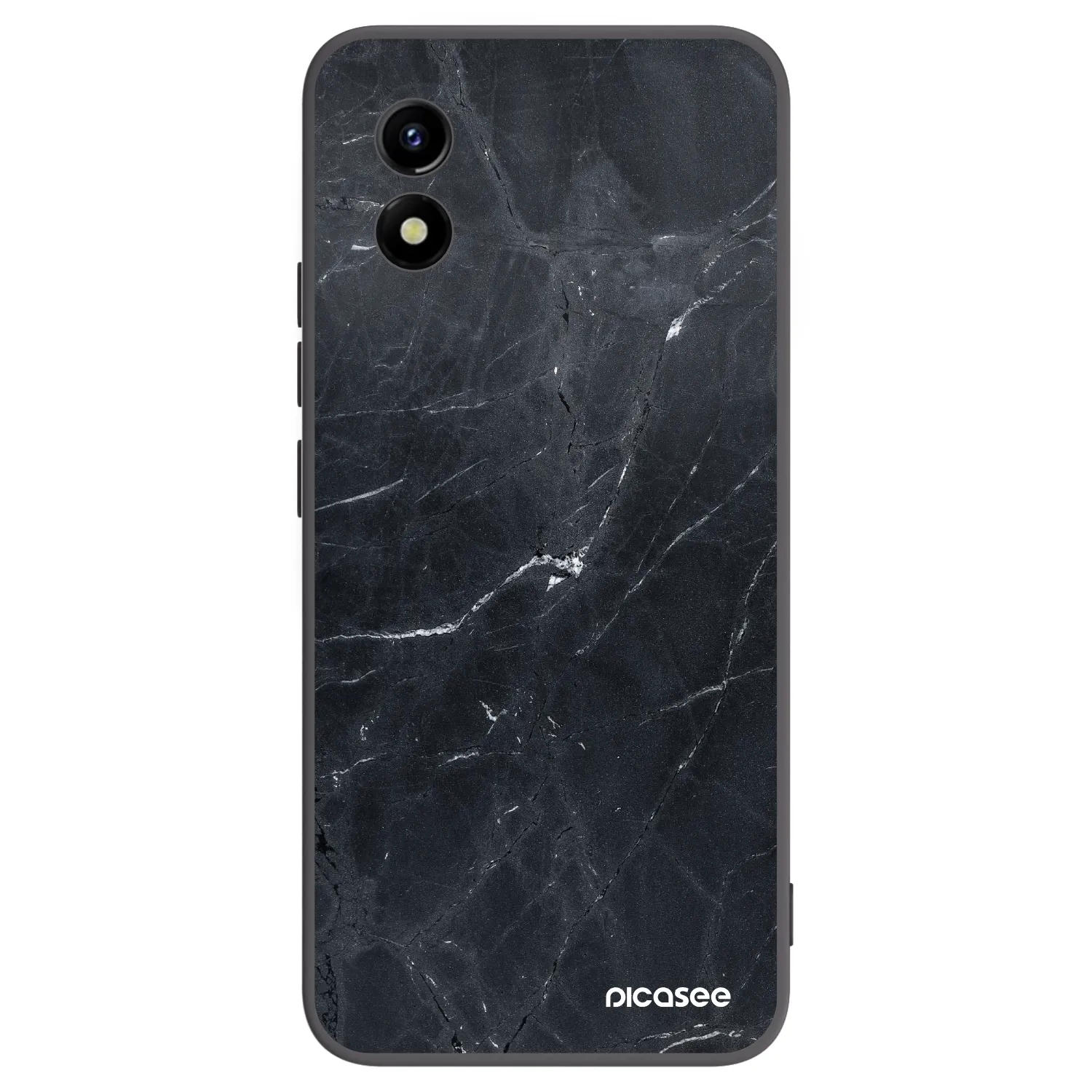 Picasee silikónový čierny obal pre Vivo Y01 - Black marble