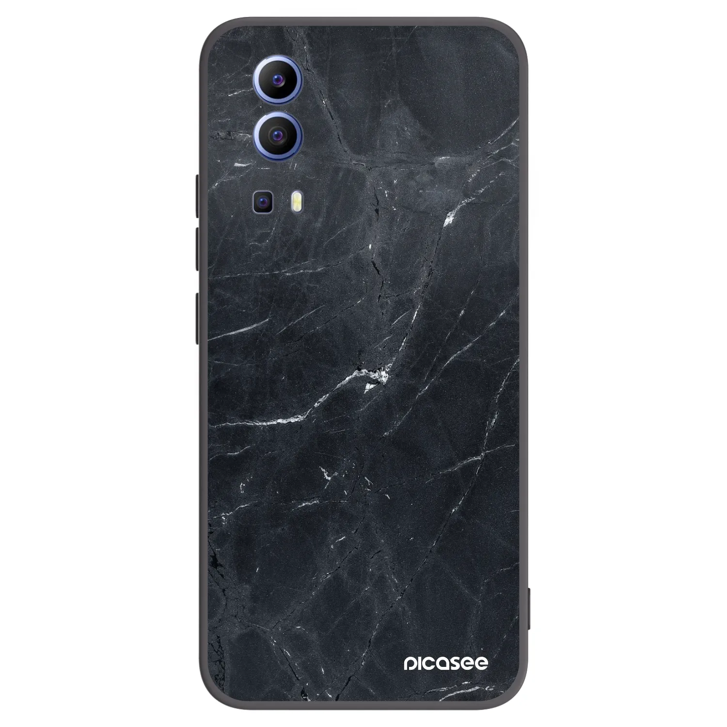 Picasee silikónový čierny obal pre Vivo Y52 5G - Black marble