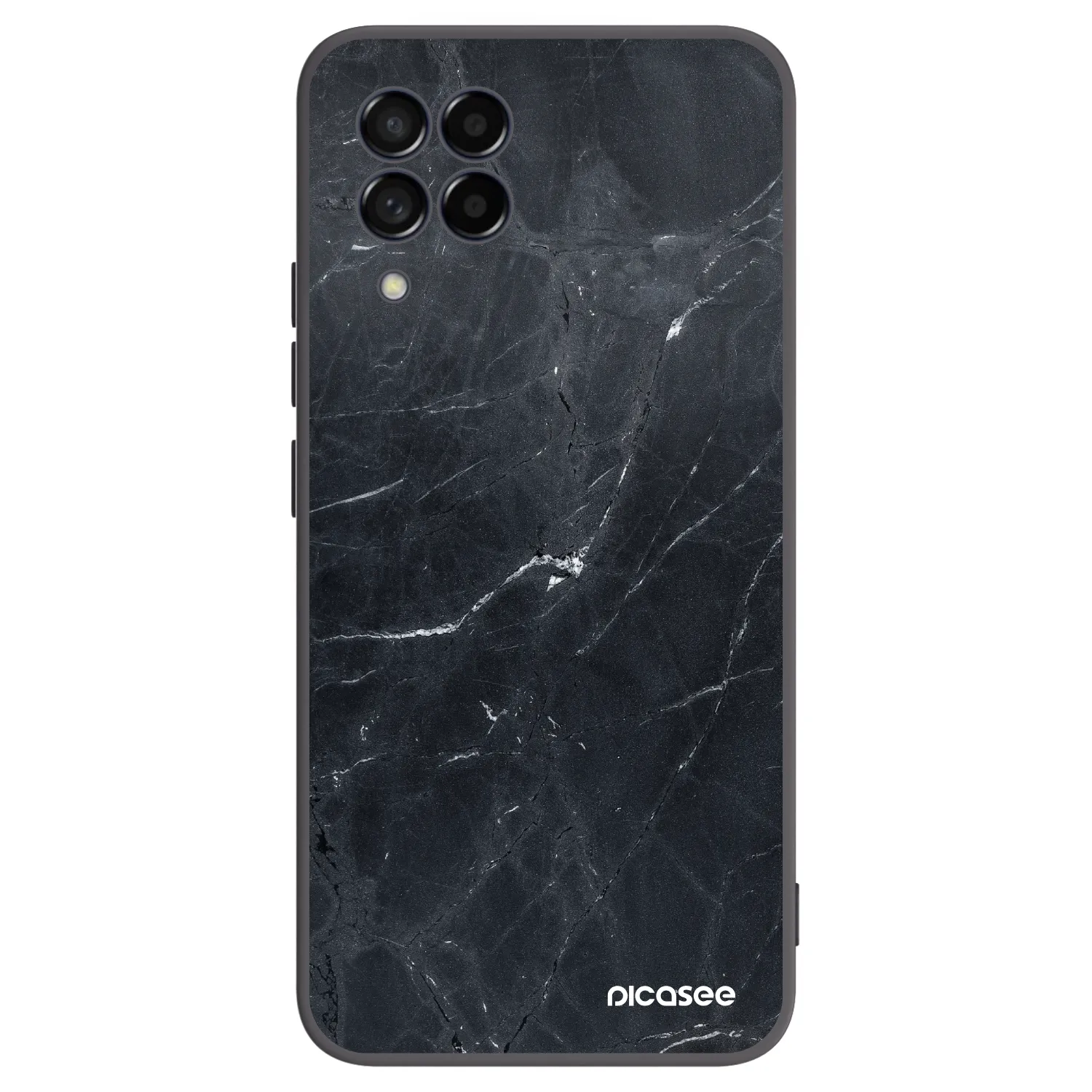Picasee silikónový čierny obal pre Samsung Galaxy M53 5G - Black marble