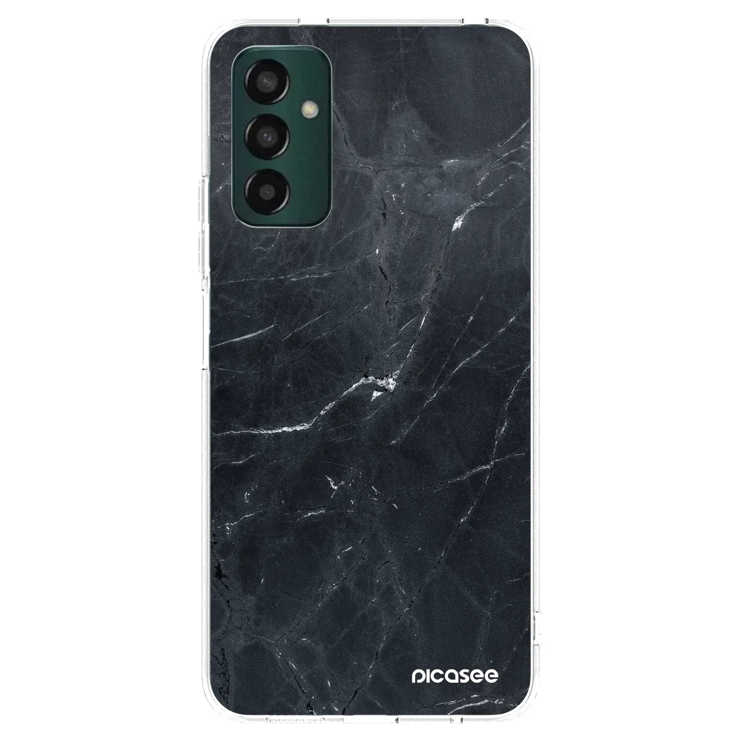 Picasee silikónový prehľadný obal pre Samsung Galaxy M13 M135F - Black marble