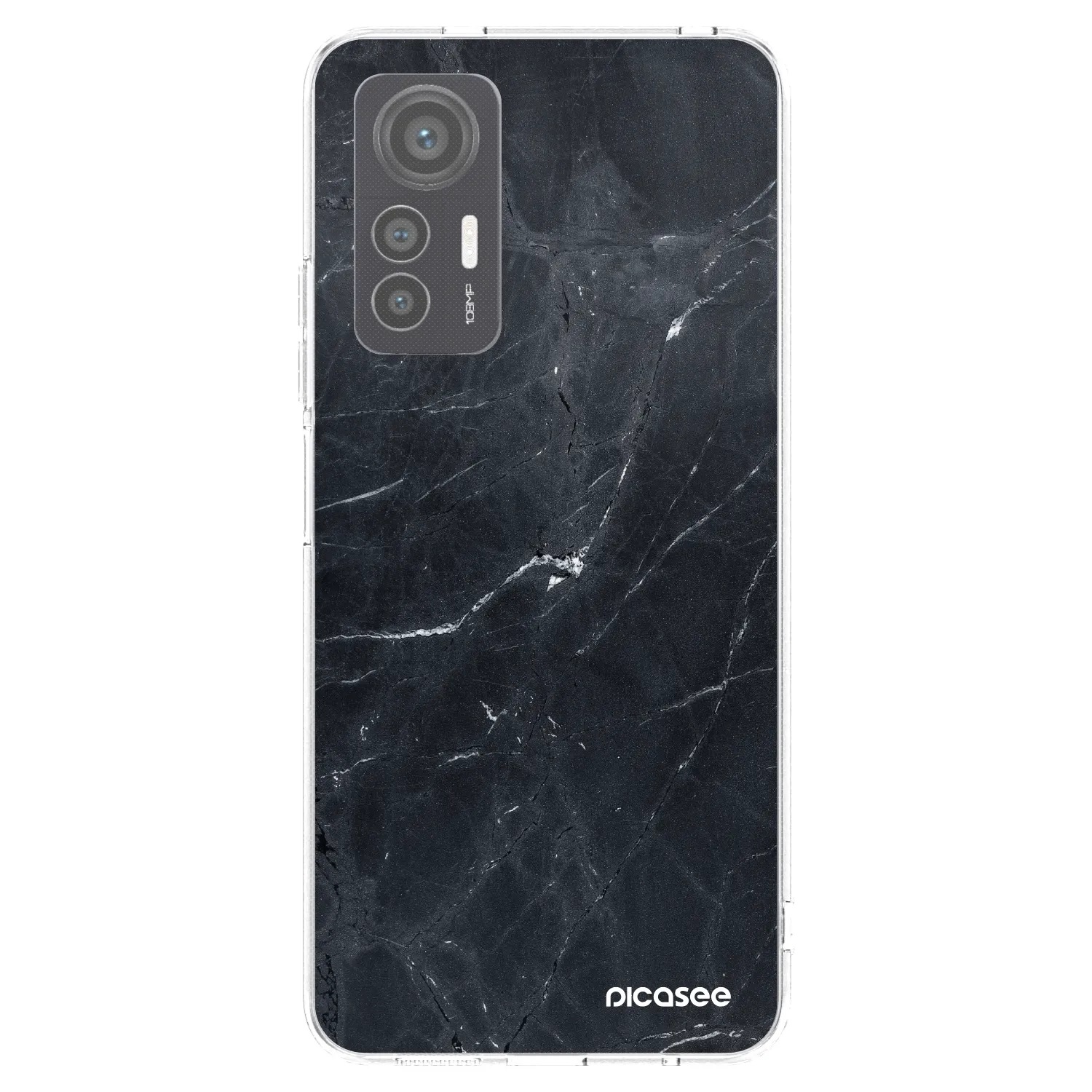 Picasee silikónový prehľadný obal pre Xiaomi 12 Lite - Black marble