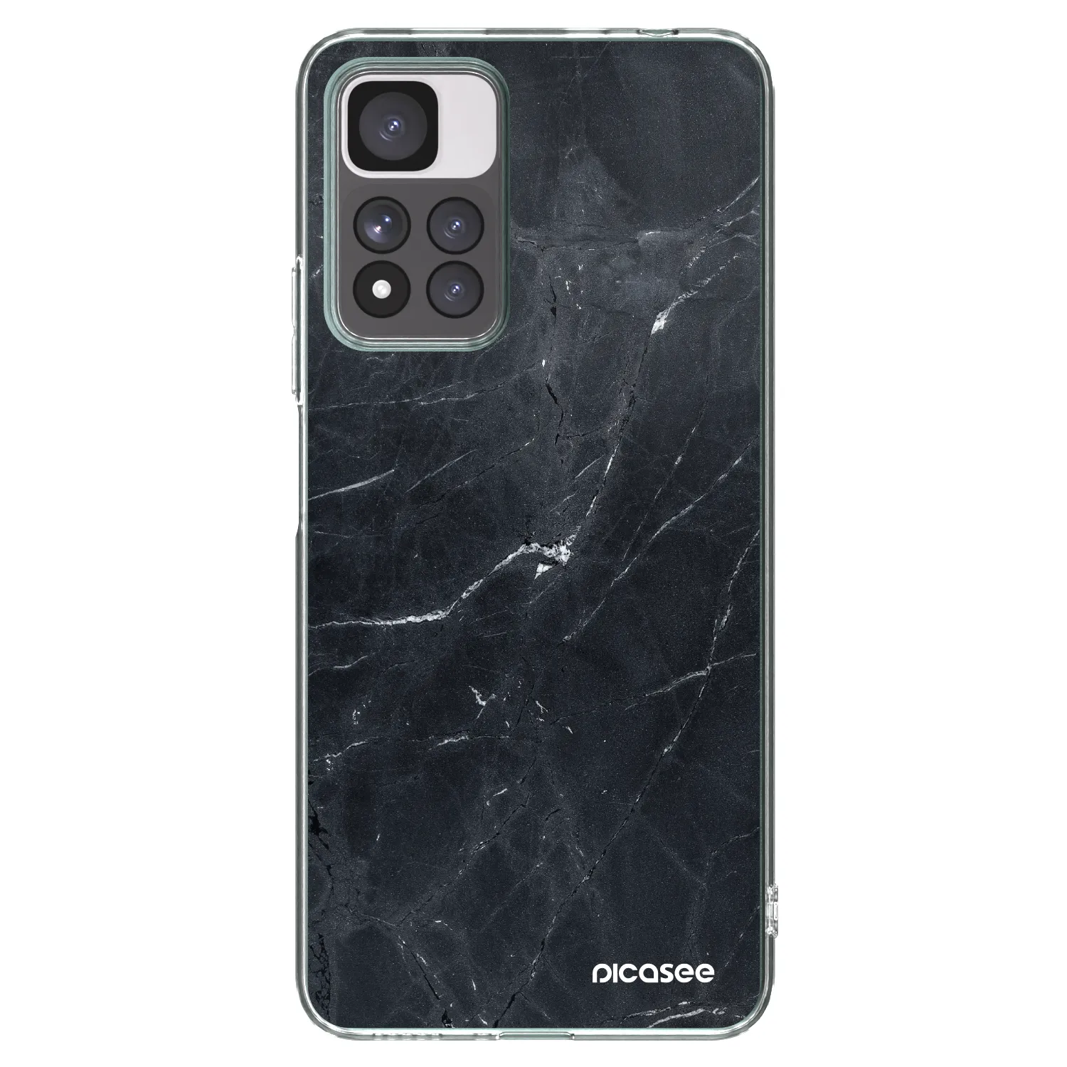 Picasee silikónový prehľadný obal pre Xiaomi Redmi Note 11 Pro+ 5G - Black marble