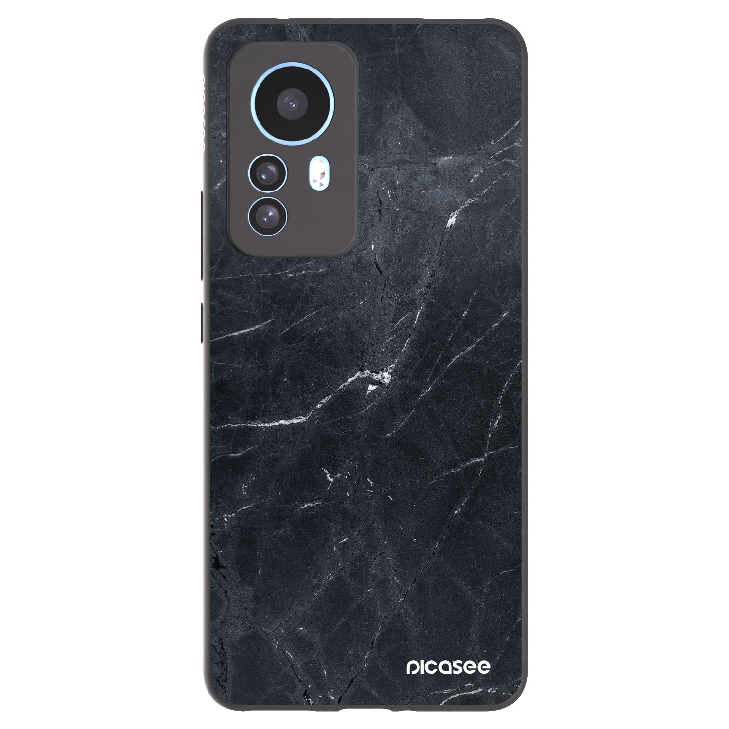Picasee silikónový čierny obal pre Xiaomi 12T - Black marble