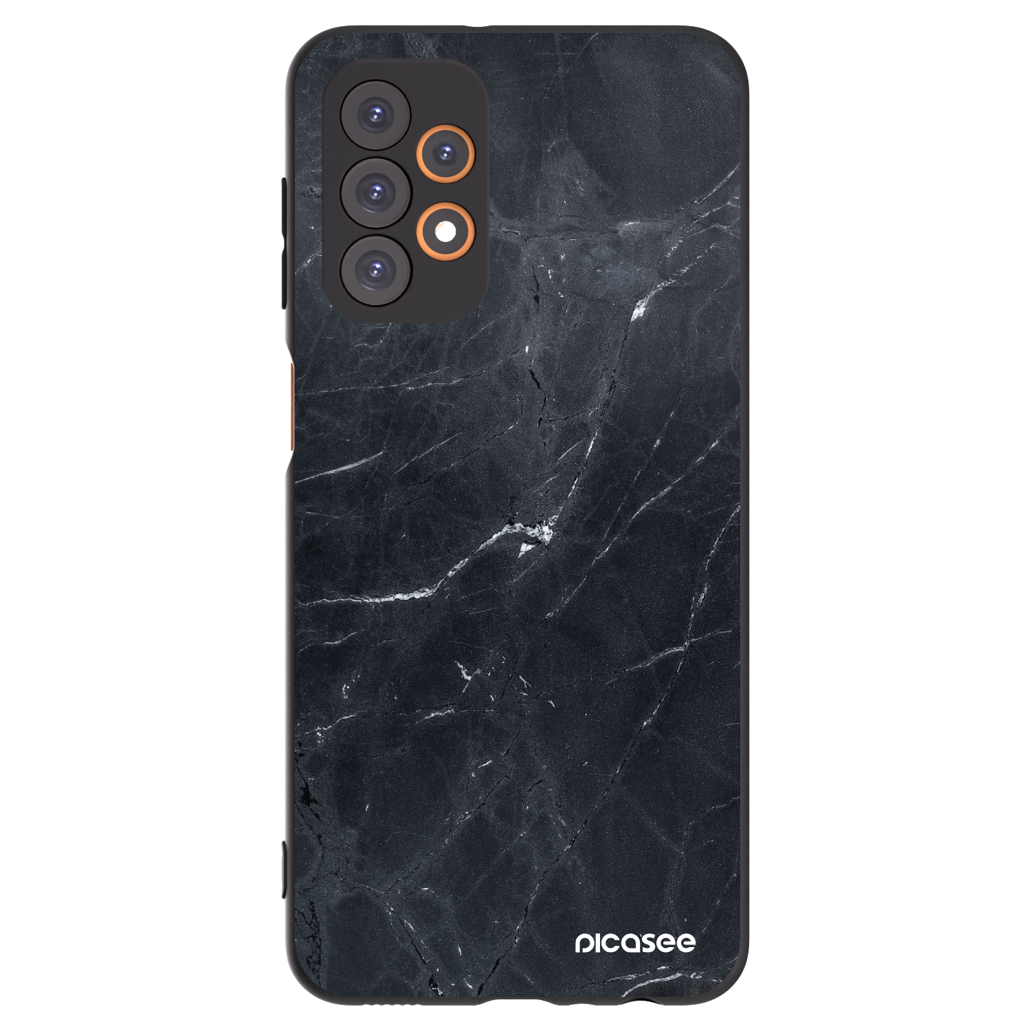 Picasee silikónový čierny obal pre Samsung Galaxy A23 A235F 4G - Black marble