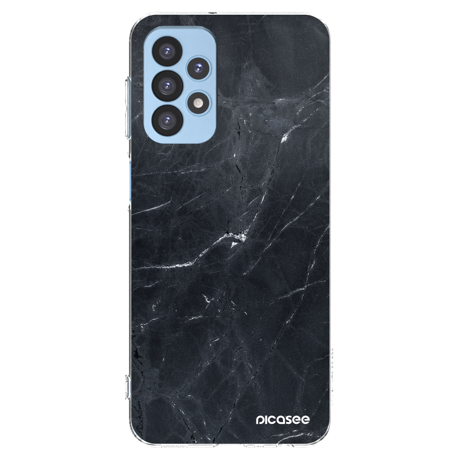 Picasee silikónový prehľadný obal pre Samsung Galaxy A23 A235F 4G - Black marble