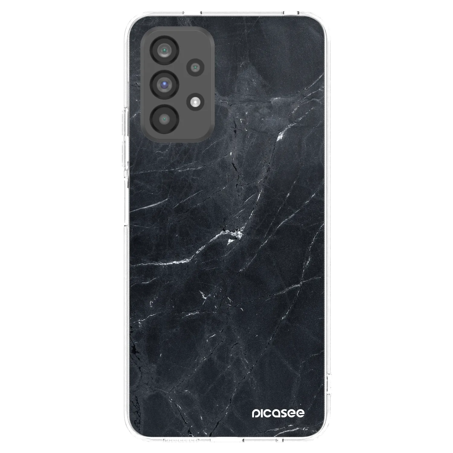 Picasee silikónový prehľadný obal pre Samsung Galaxy A73 5G - Black marble