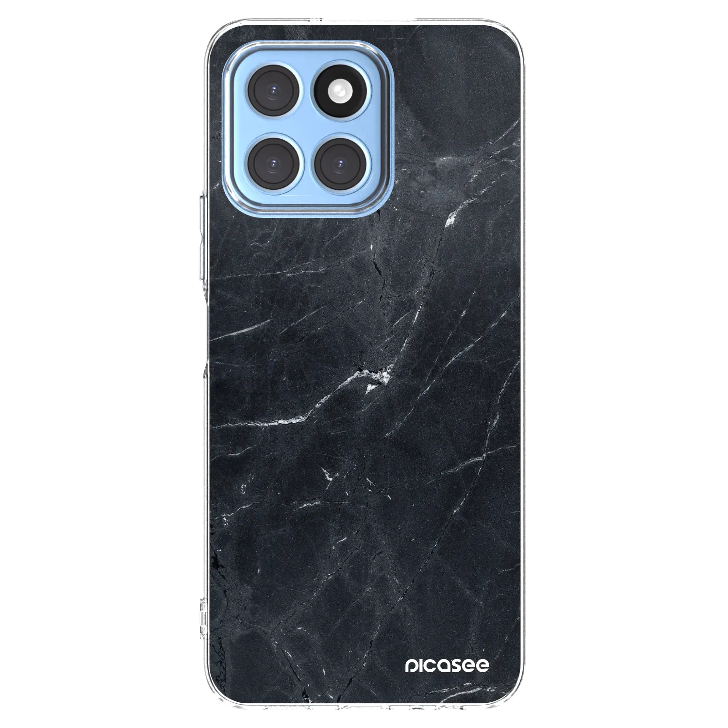 Picasee silikónový prehľadný obal pre Honor X8 5G - Black marble