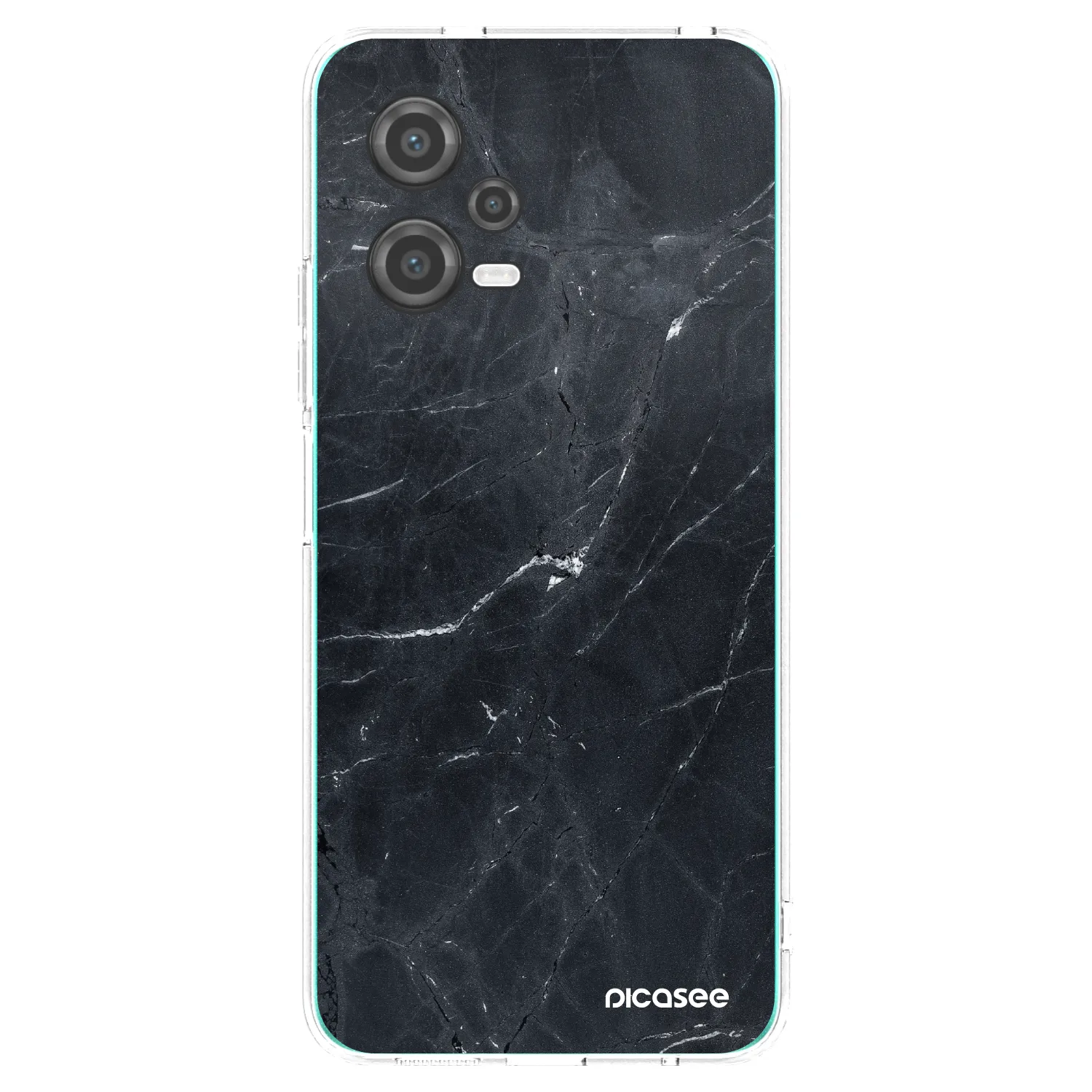 Picasee silikónový prehľadný obal pre Xiaomi Poco X5 - Black marble