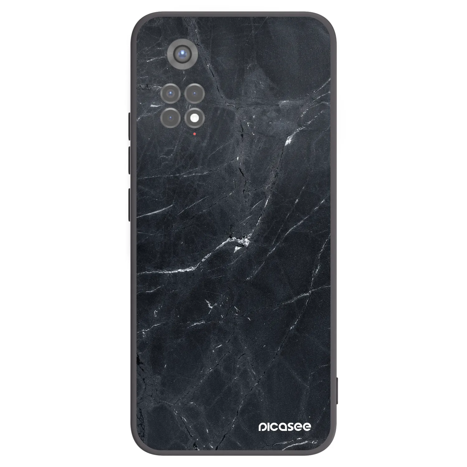 Picasee silikónový čierny obal pre Xiaomi Redmi Note 11S 5G - Black marble