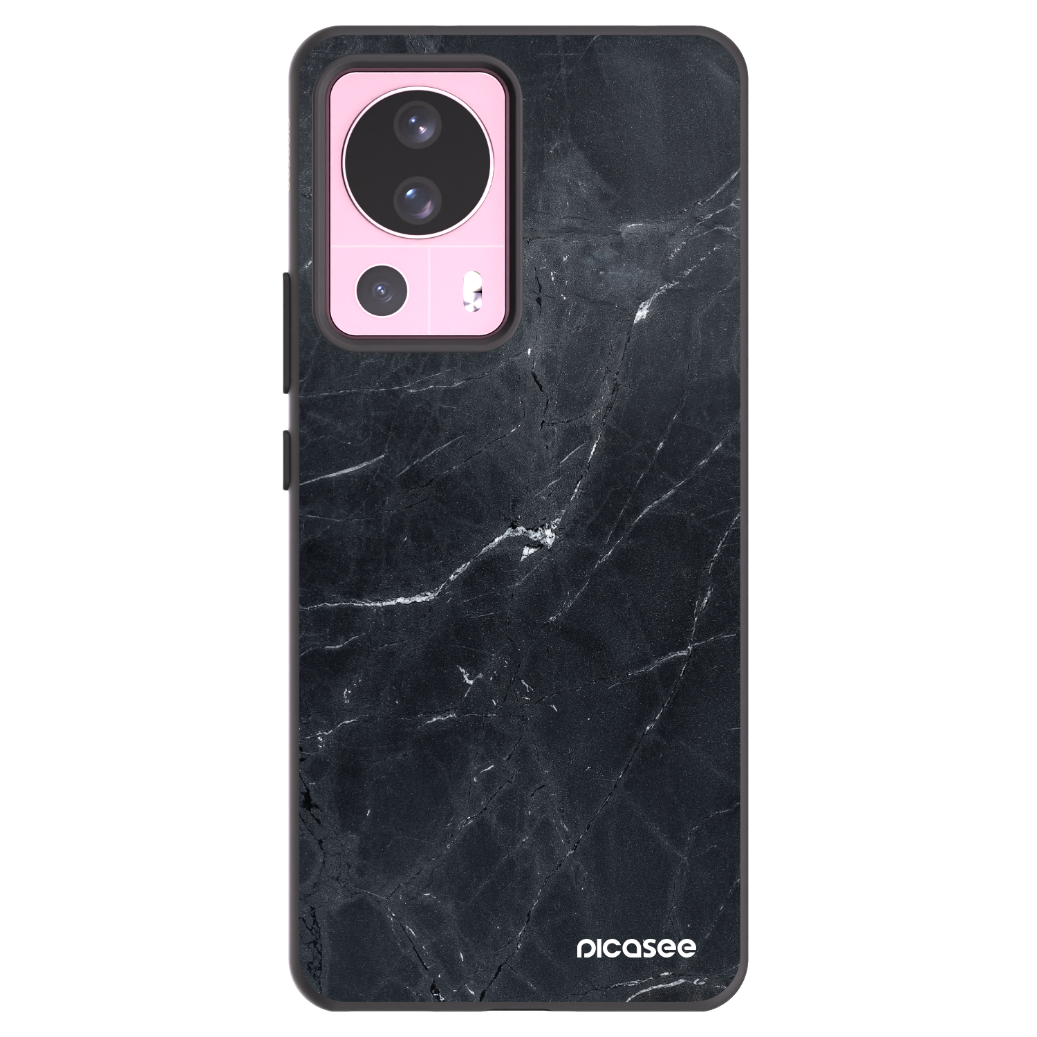 Picasee silikónový čierny obal pre Xiaomi 13 Lite - Black marble