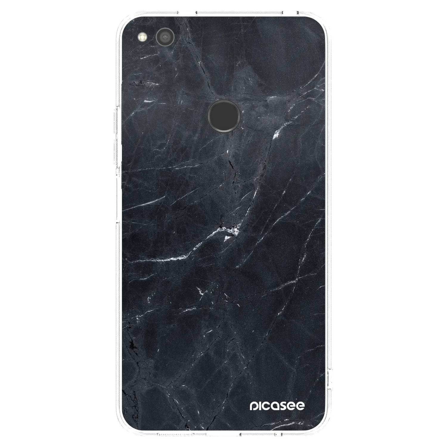 Picasee silikónový prehľadný obal pre Huawei P9 Lite 2017 - Black marble