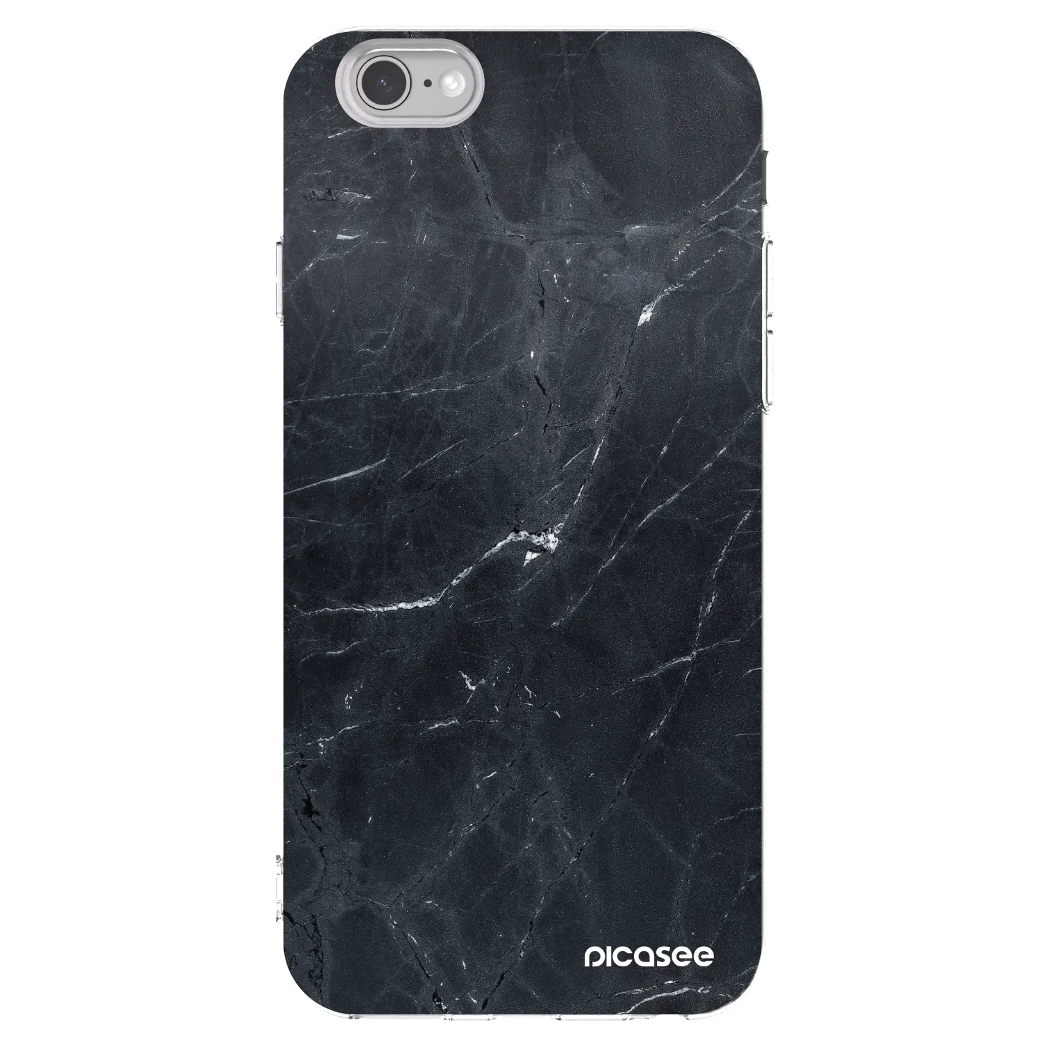 Silikónový prehľadný obal pre Apple iPhone 6/6S - Black marble