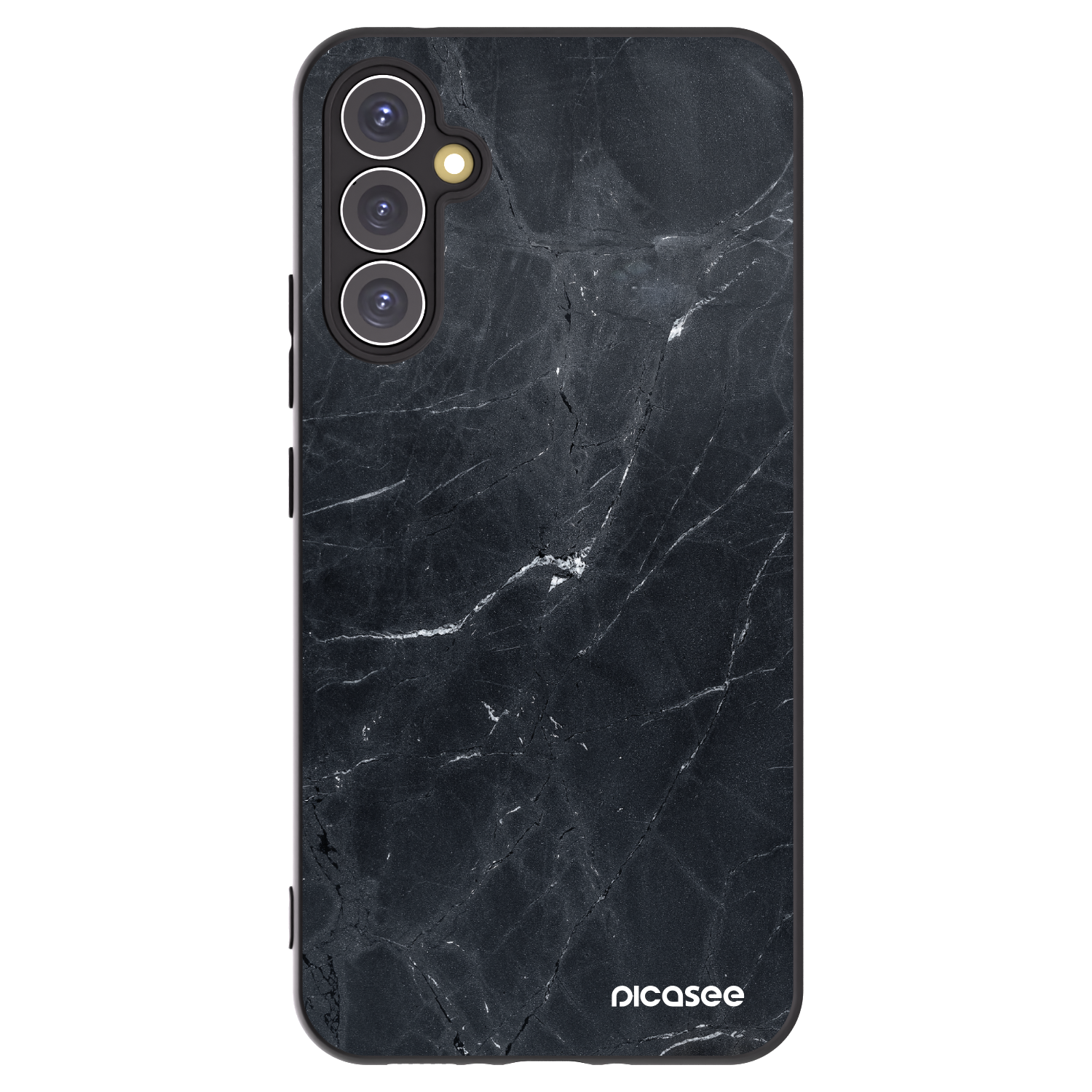 Picasee silikónový čierny obal pre Samsung Galaxy A34 5G A346B - Black marble