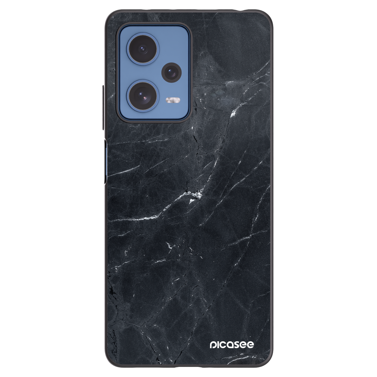 Picasee silikónový čierny obal pre Xiaomi Redmi Note 12 Pro 5G - Black marble