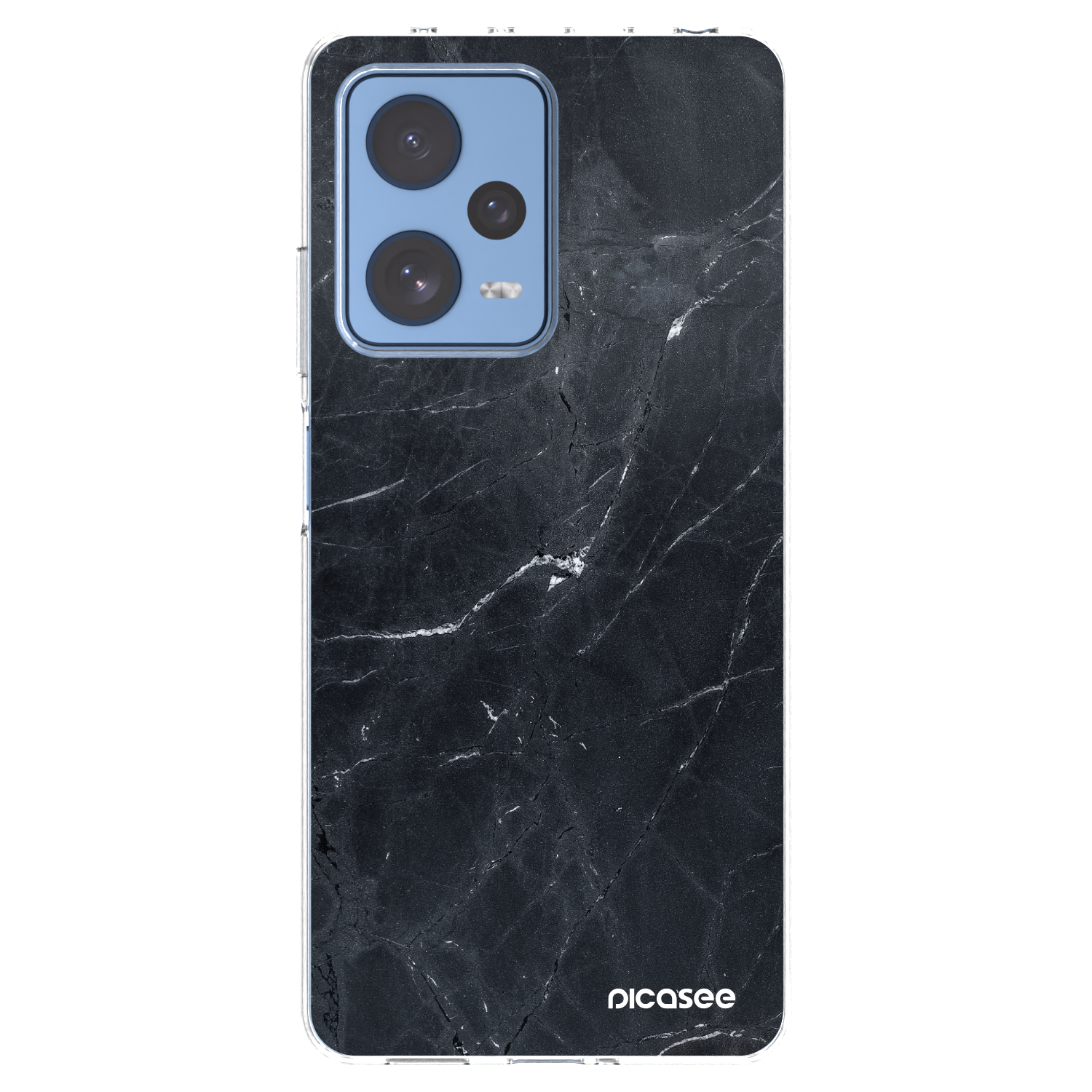 Picasee silikónový prehľadný obal pre Xiaomi Redmi Note 12 Pro 5G - Black marble