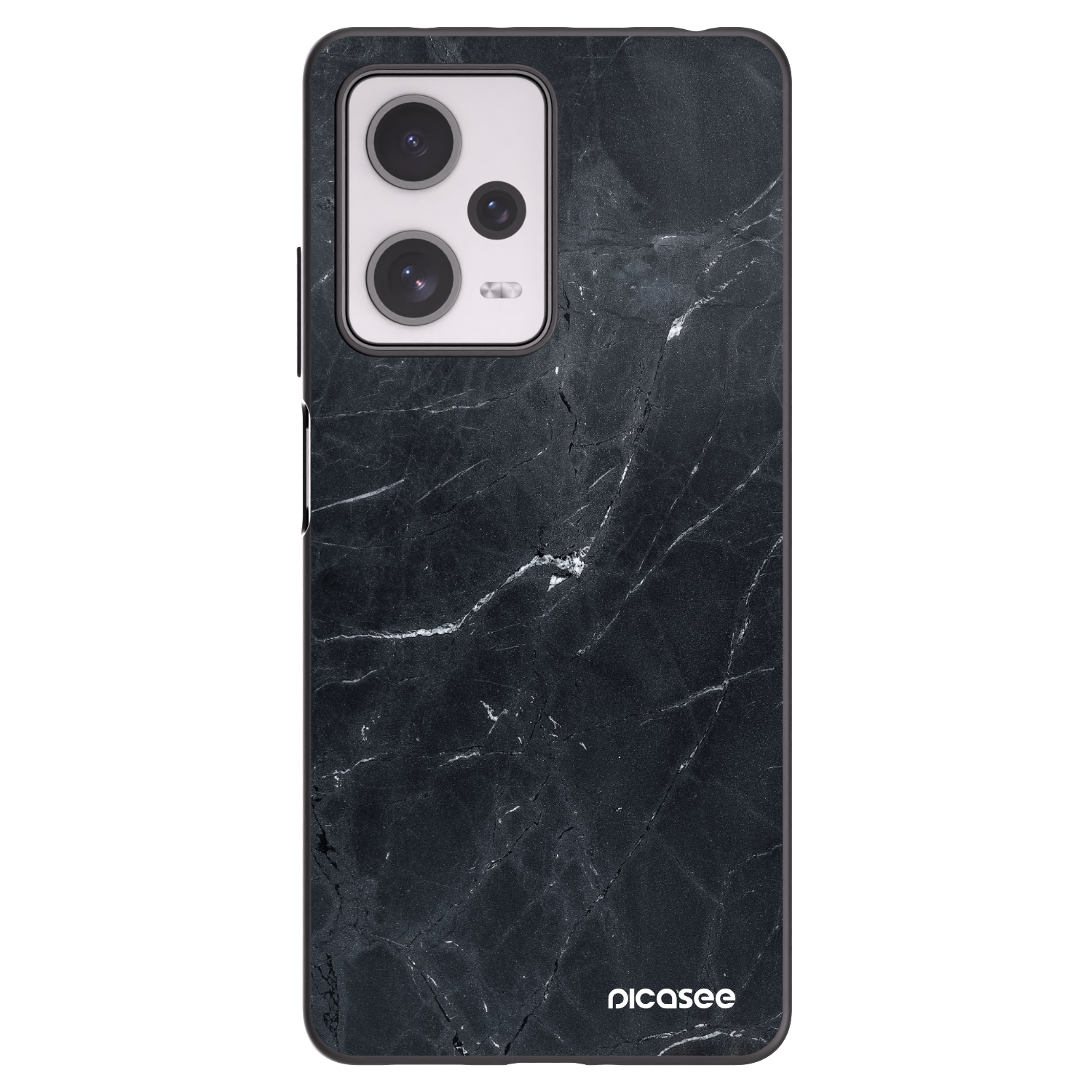 Picasee silikónový čierny obal pre Xiaomi Redmi Note 12 Pro+ 5G - Black marble