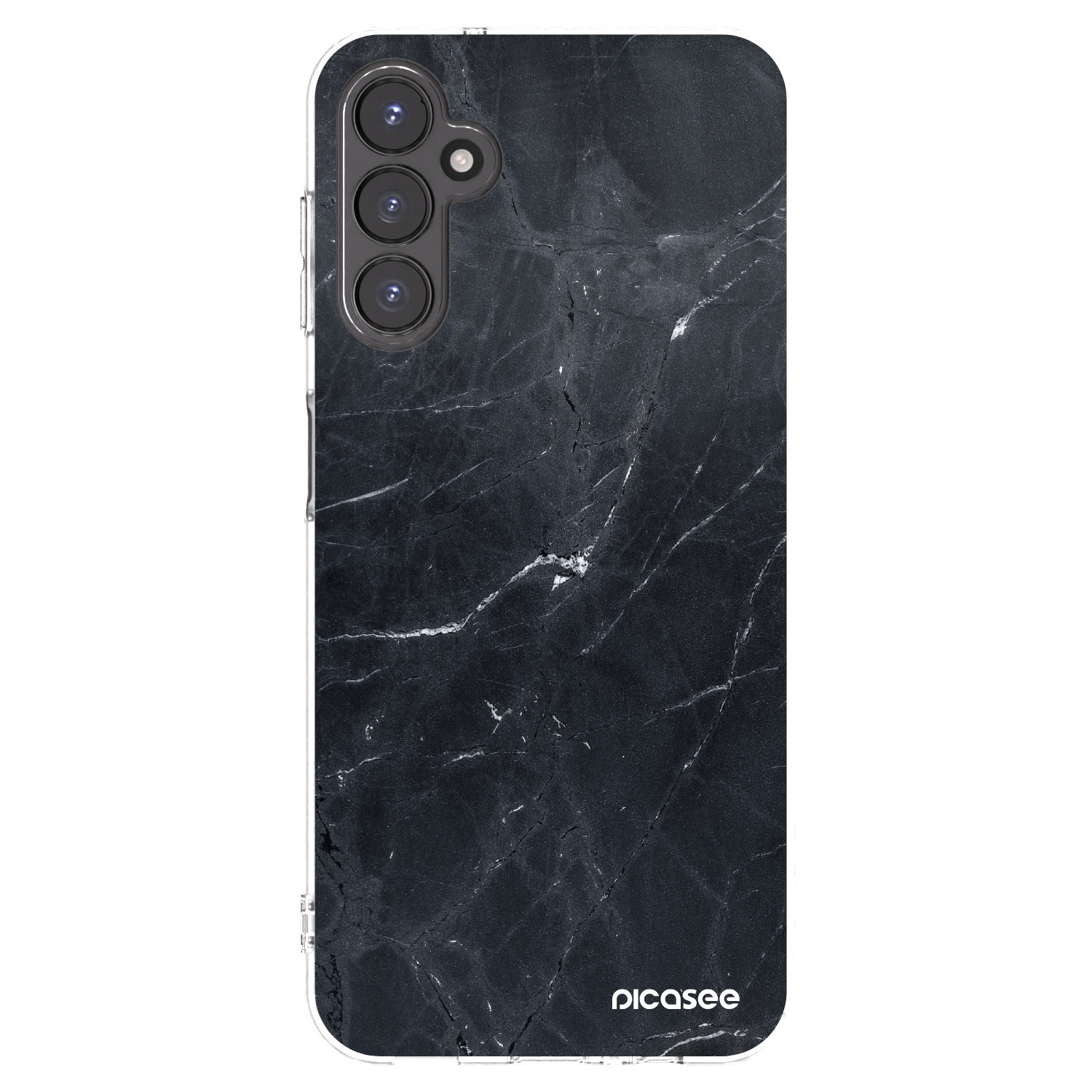 Picasee silikónový prehľadný obal pre Samsung Galaxy A14 4G A145R - Black marble