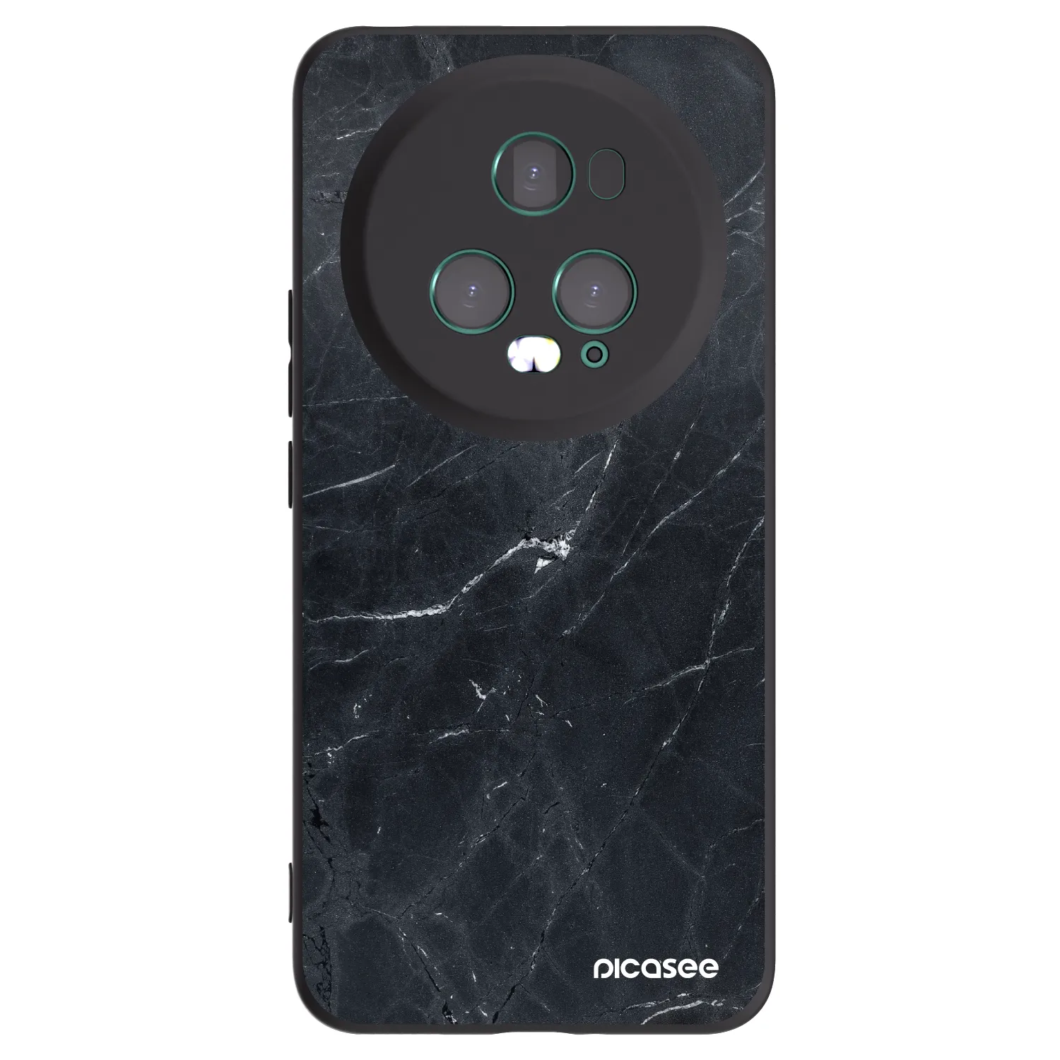 Silikónový čierny obal pre Honor Magic5 Pro - Black marble